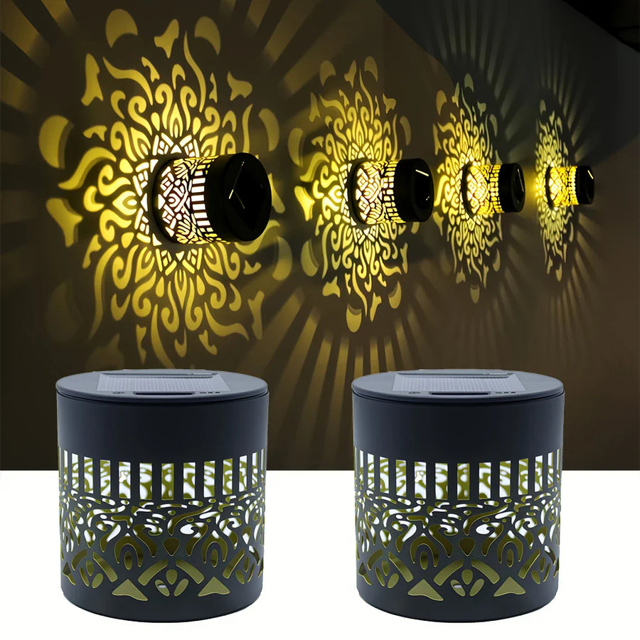 Zonne-energie Wandlamp met Lichtpatroon