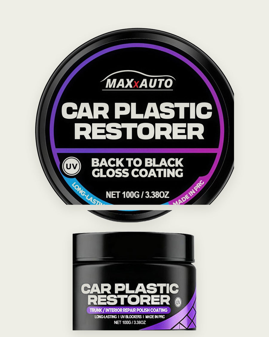 Potje Car Plastic Restorer 100 gram, deksel en zijkant