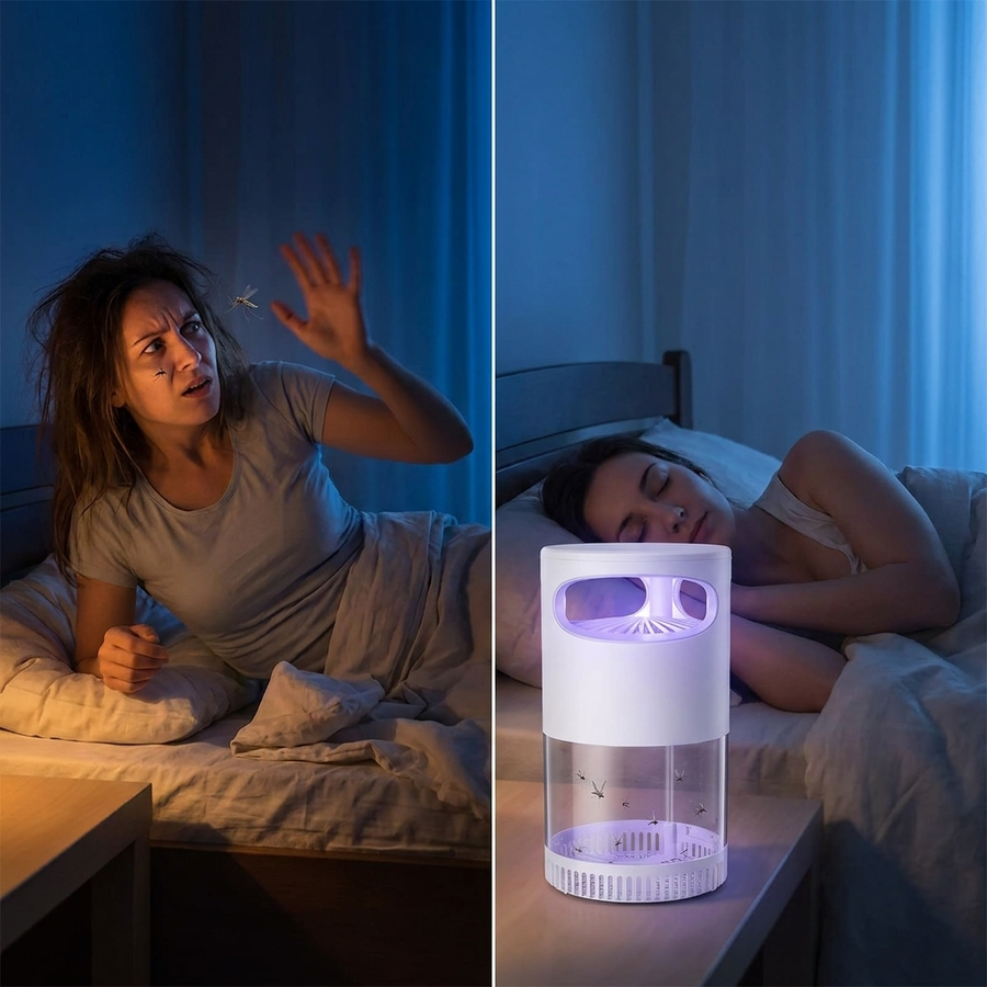 Stille UV-Muggenlamp — Veilig voor Kinderen & Huisdieren