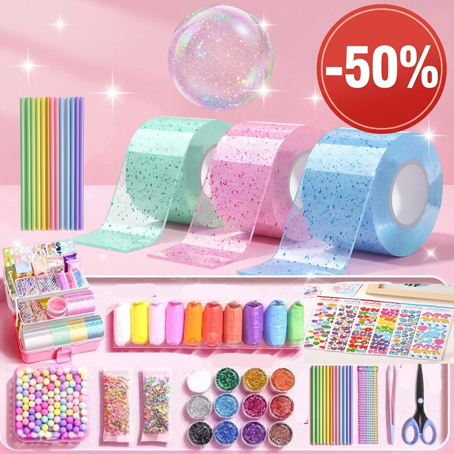 Bubble Nano Tape Set — DIY Glitter Bubbels Knutselset