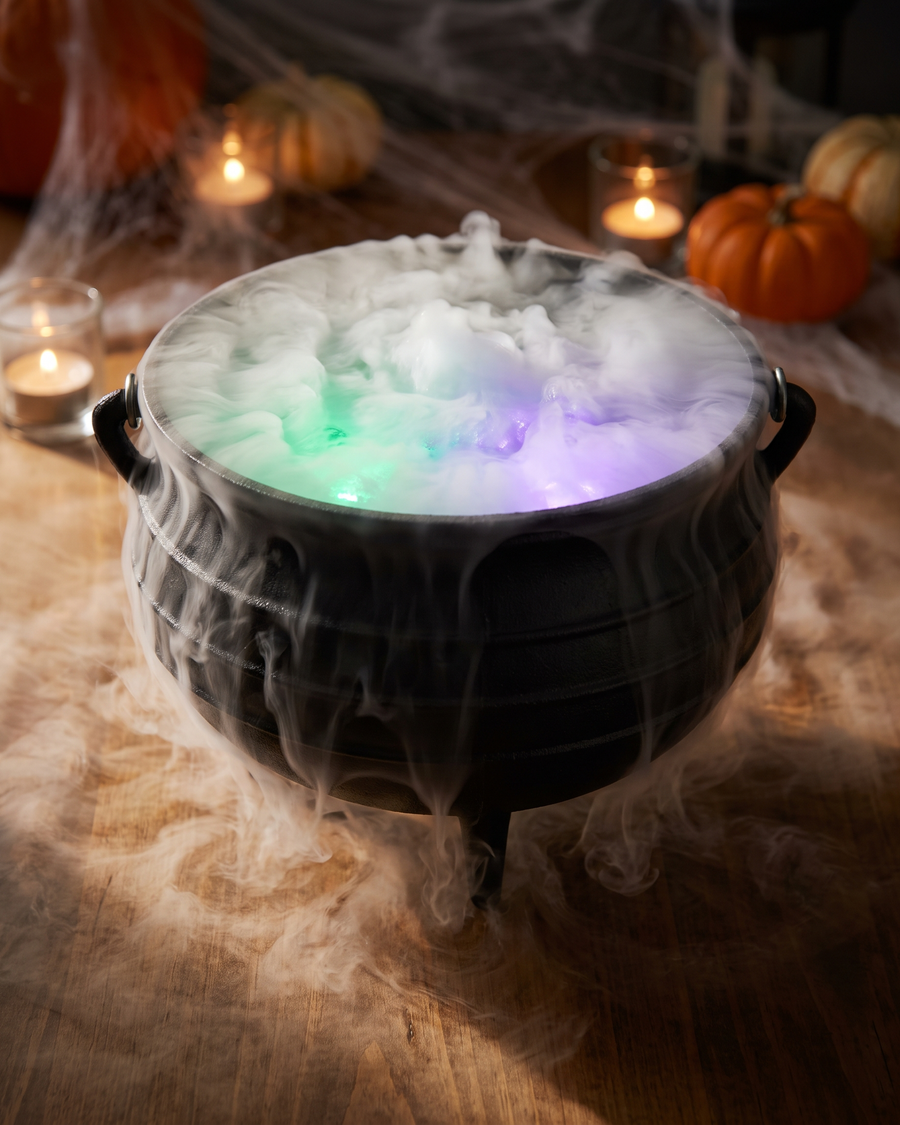 Mistmaker met 12 leds - mistmaker heksenketel halloweentafel
