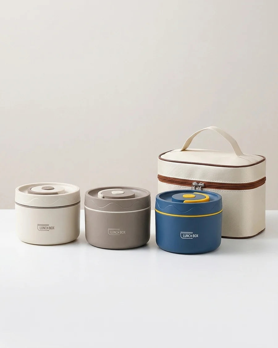 De drie kleuren van de Daypack: Crèmewit, Taupe en Nachtblauw