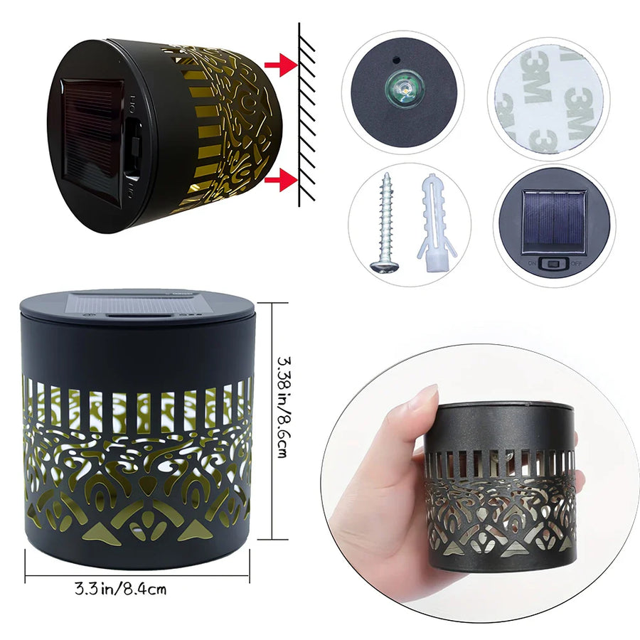 Zonne-energie Wandlamp met Lichtpatroon