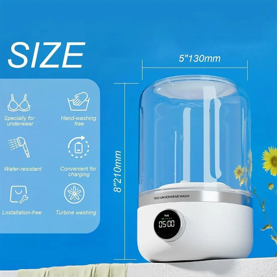 Draagbare Mini Wasmachine voor Ondergoed & Sokken