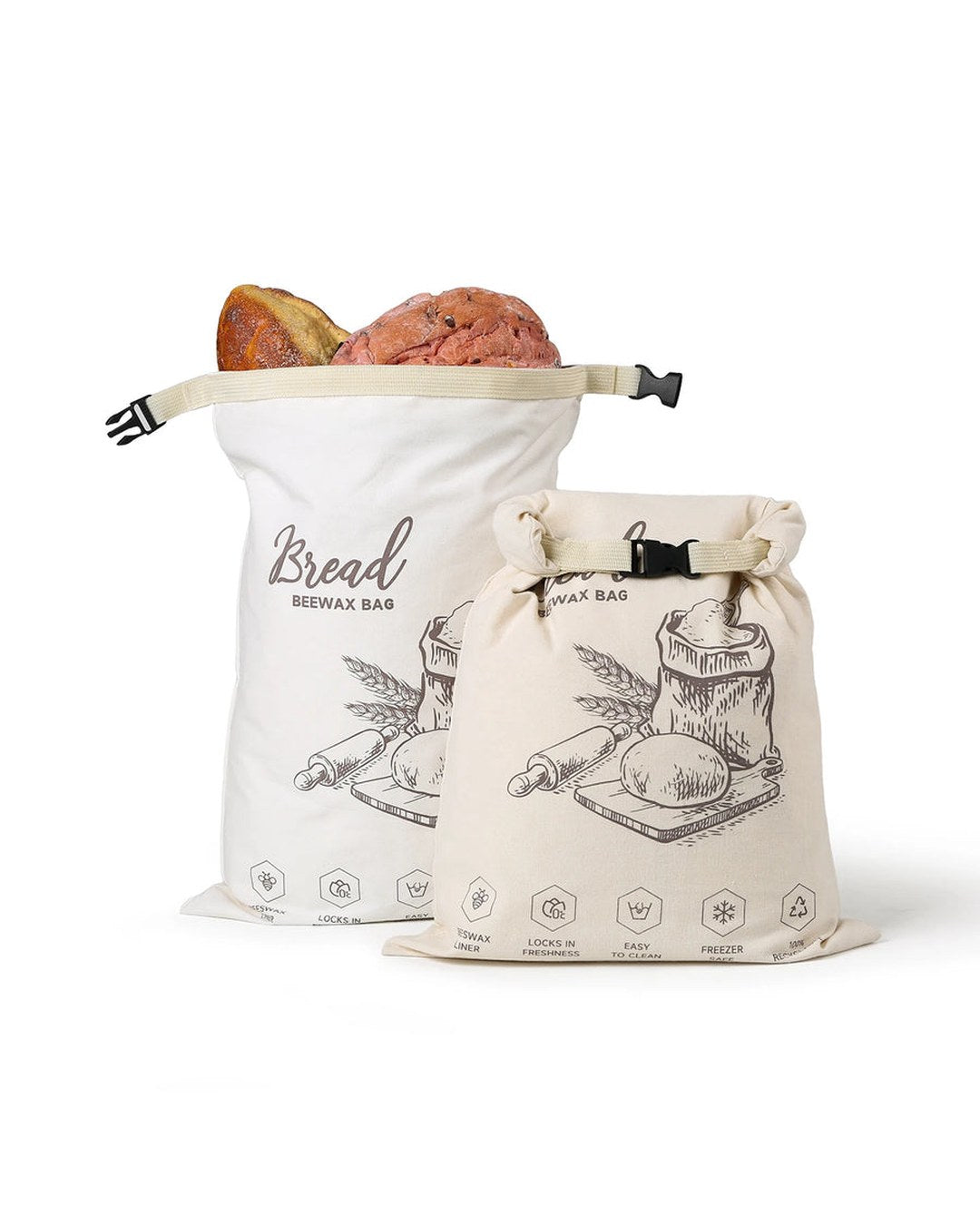 Bijenwas Broodzak — Brood Dagen Langer Vers, Zonder Plastic