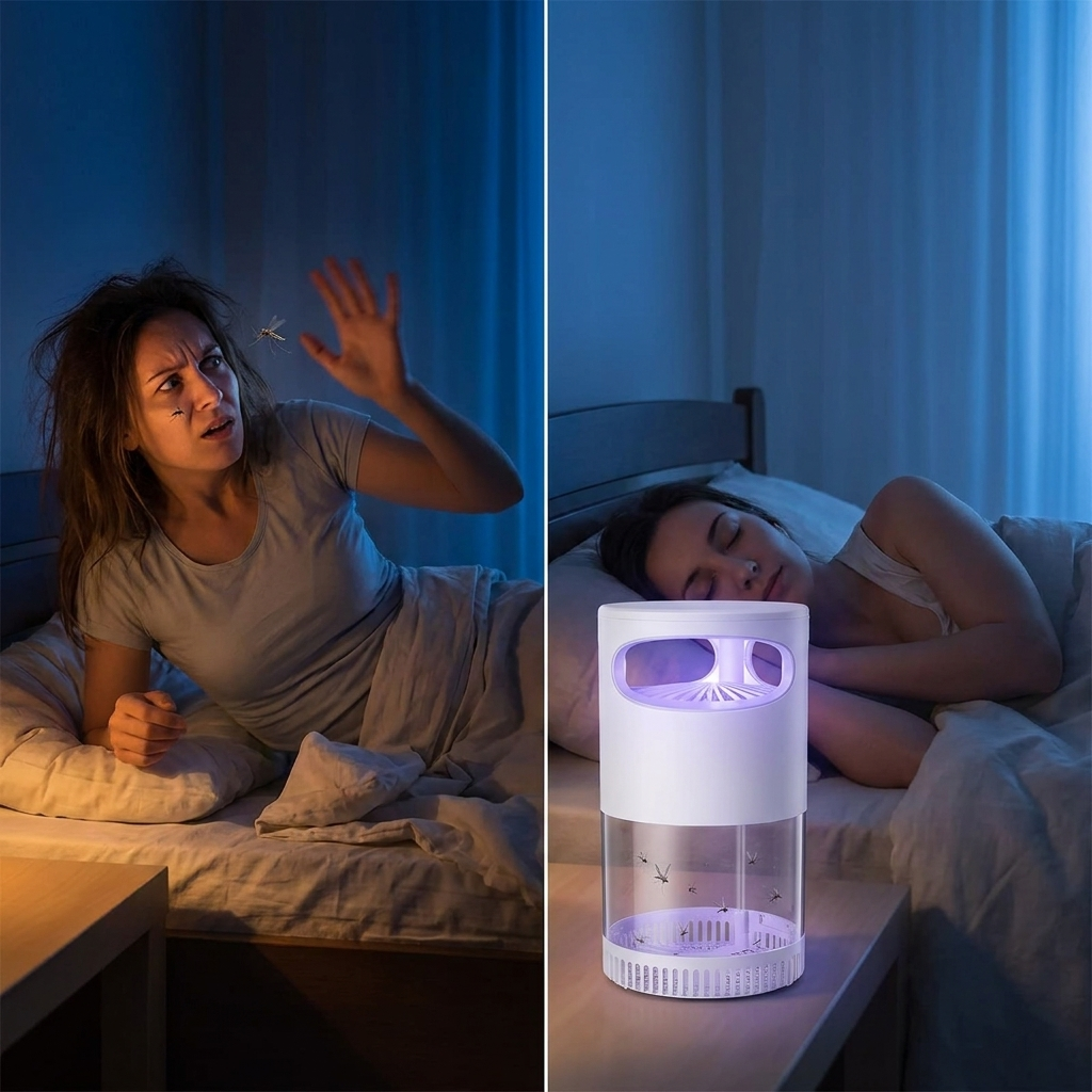 Stille UV-Muggenlamp — Veilig voor Kinderen & Huisdieren