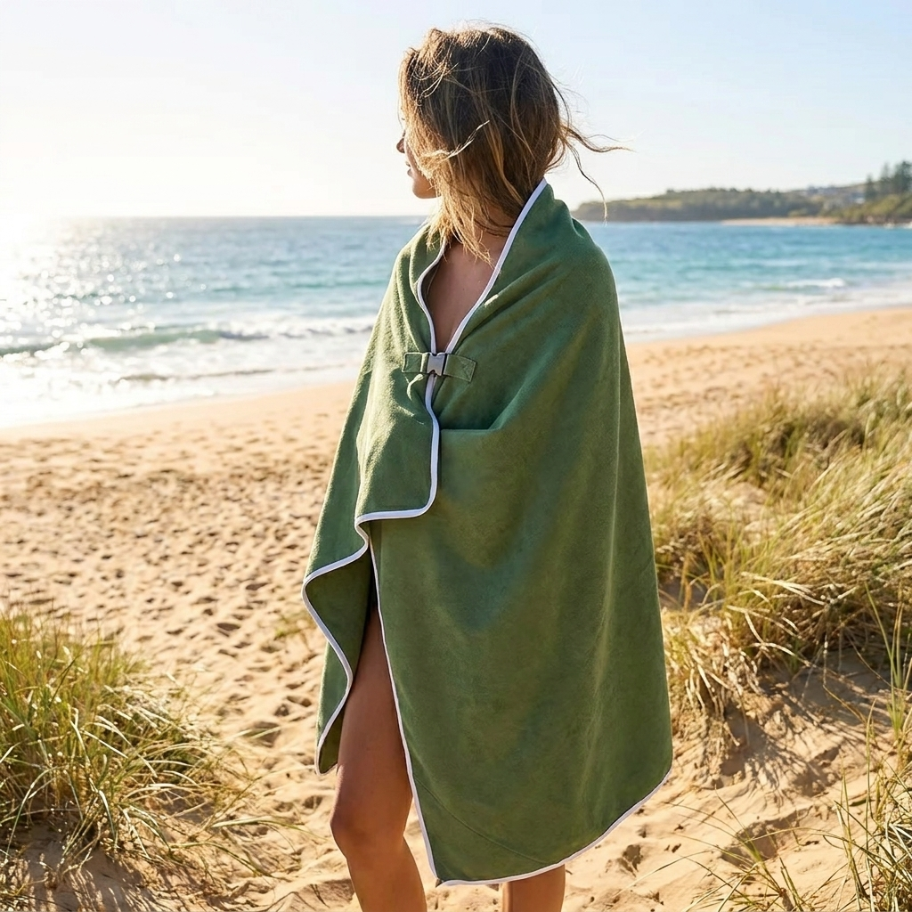 Magnetische Strandhanddoek — Sneldrogend & Handenvrij