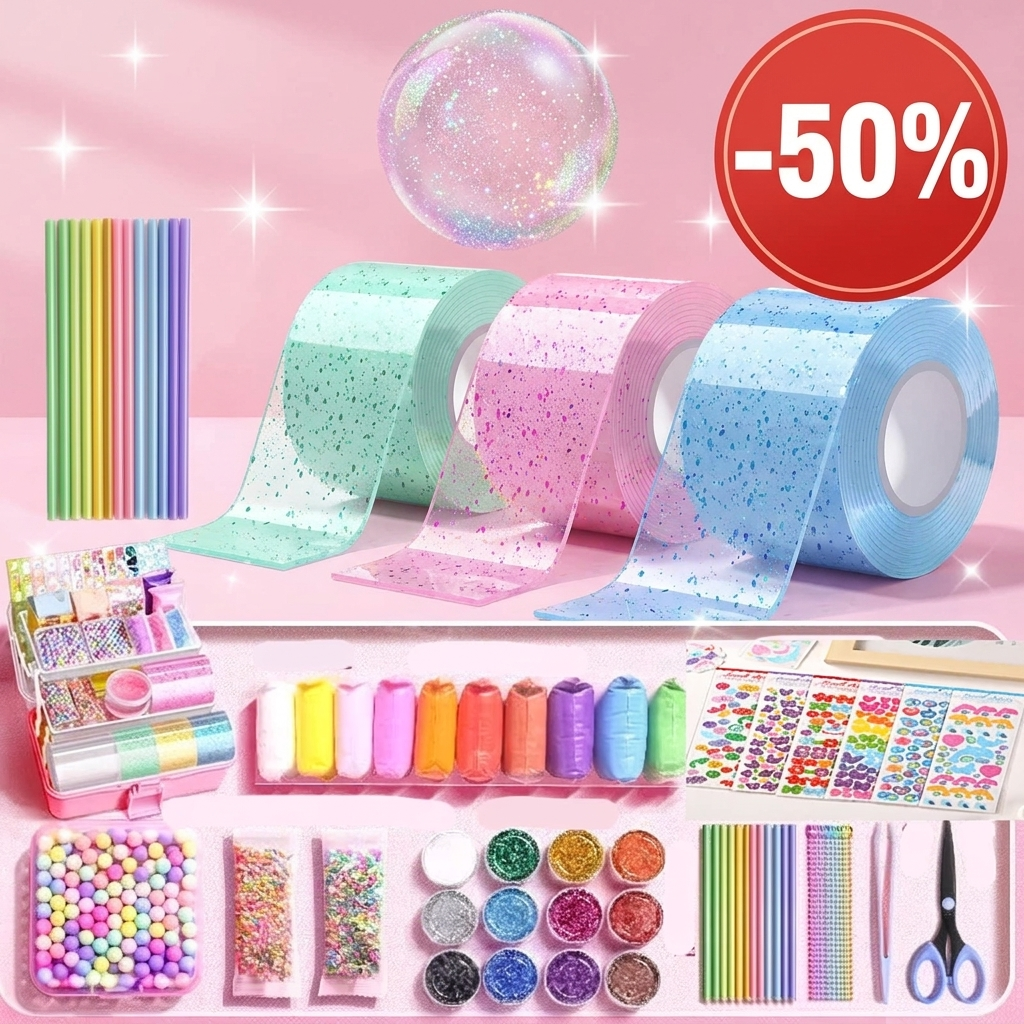 Bubble Nano Tape Set — DIY Glitter Bubbels Knutselset