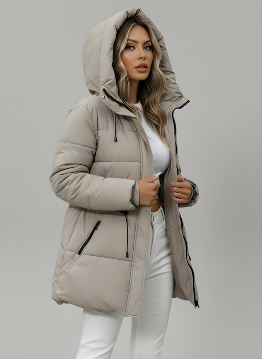 Quilted Hooded Coat