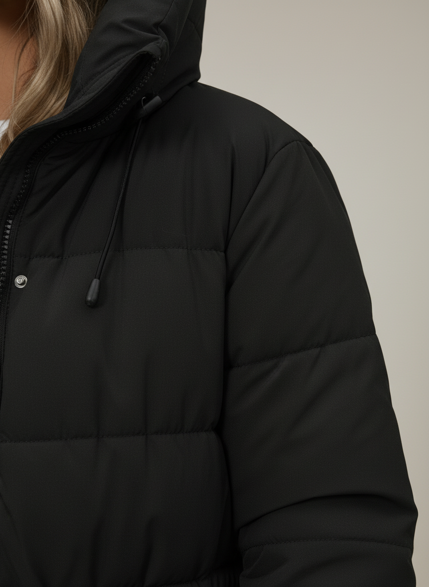 Gesteppter Kapuzenmantel