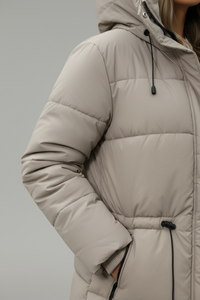 Gesteppter Kapuzenmantel