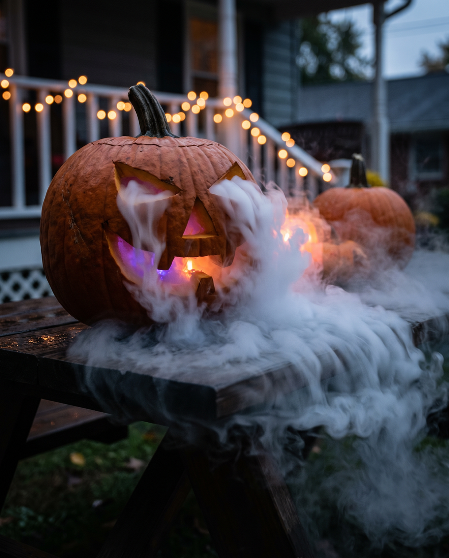 Mistmaker met 12 Leds — Mist voor Vijver & Halloween