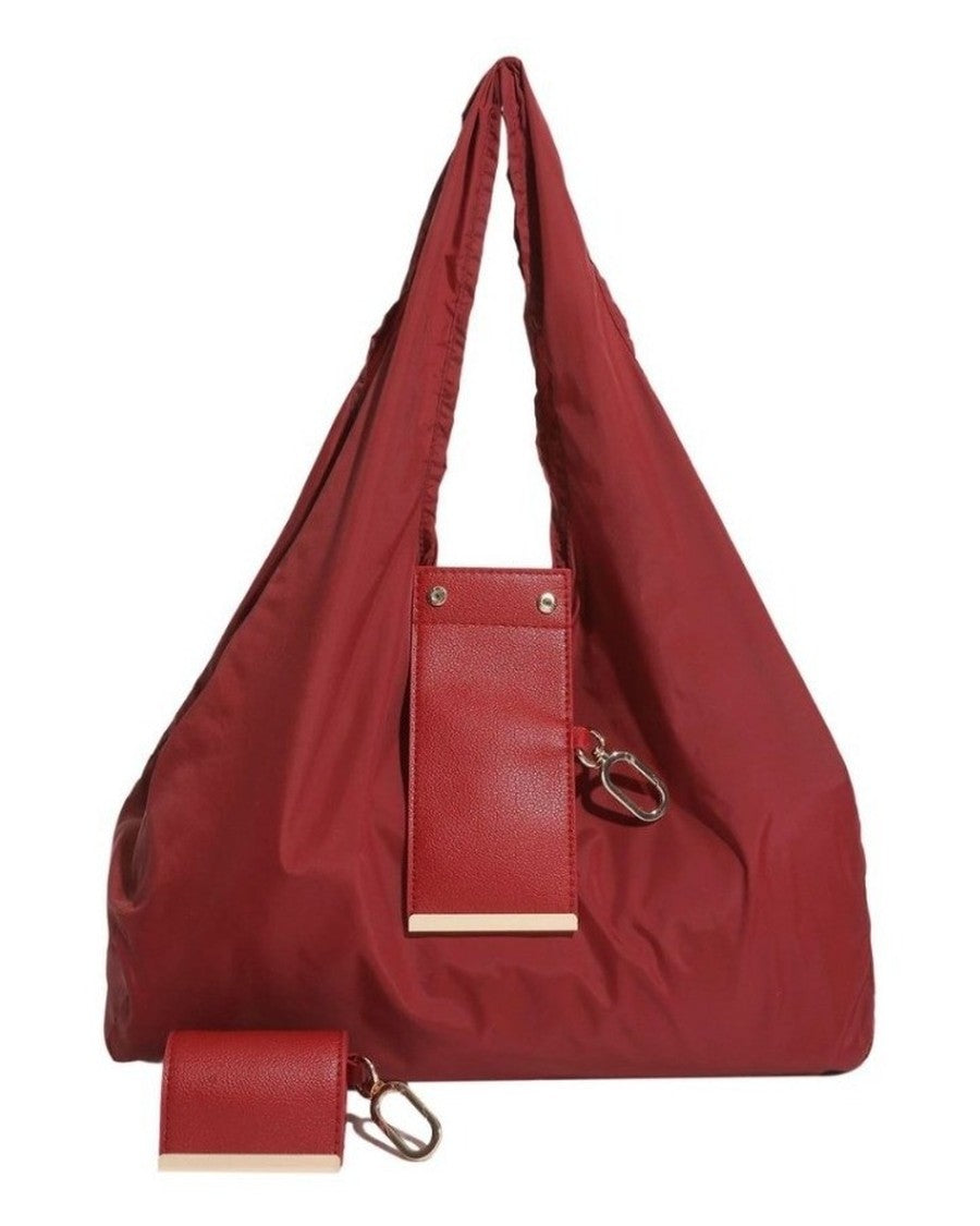 Opvouwbare tas in de kleur Rood